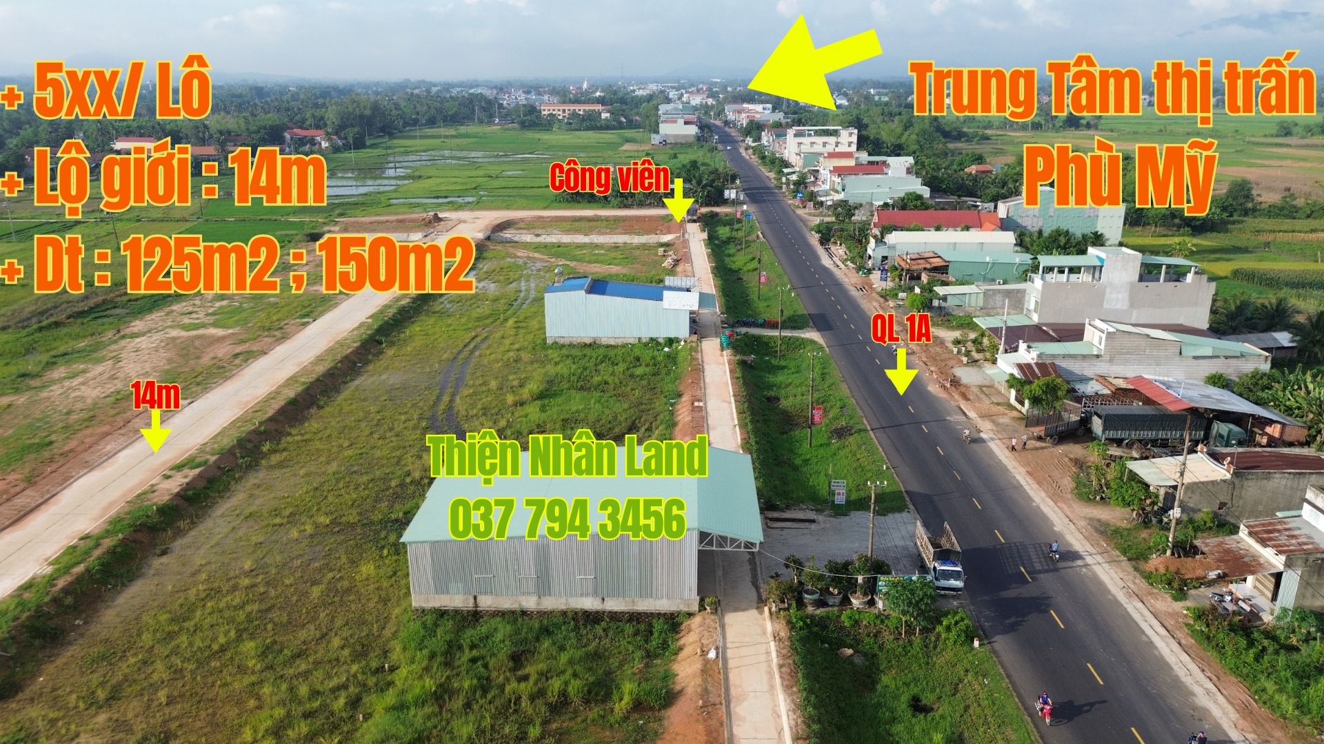 Khu dân cư - Tường An - Mỹ Quang - Gần trung tâm thị trấn Phù Mỹ